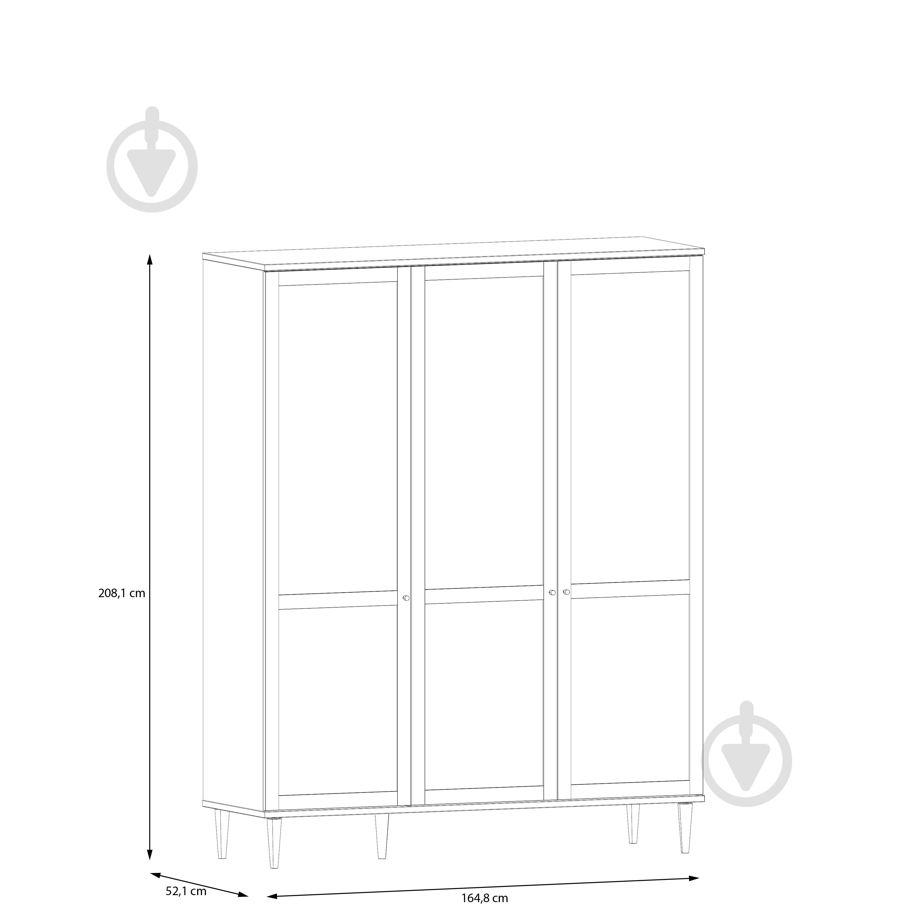 Шкаф Forte Meble 3d CALASETTA 2081х1648х521 мм дуб элегант / дуб элегант - фото 6