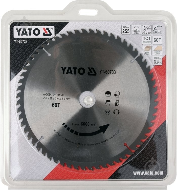 Пильный диск YATO 255x30x3 Z60 YT-60733 - фото 2