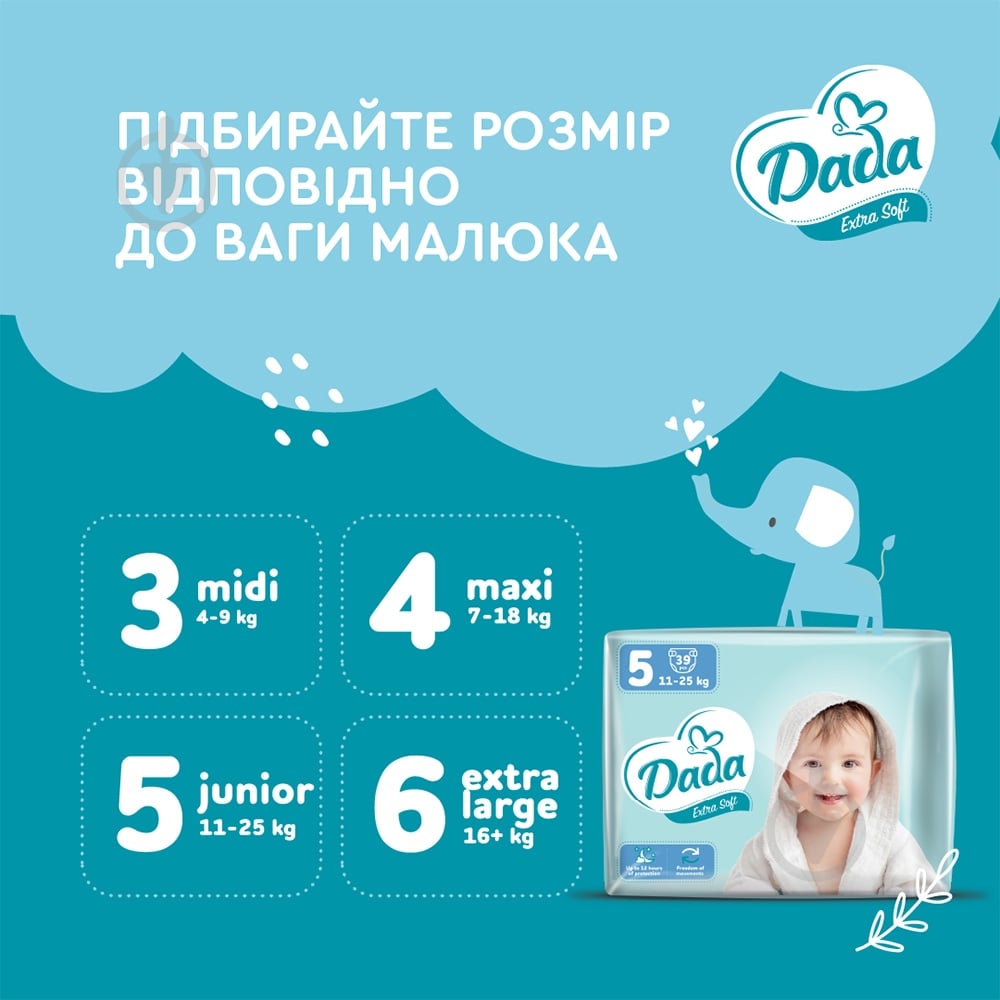 Подгузники Dada Extra Soft Maxi 4 7-18 кг 46 шт. - фото 8