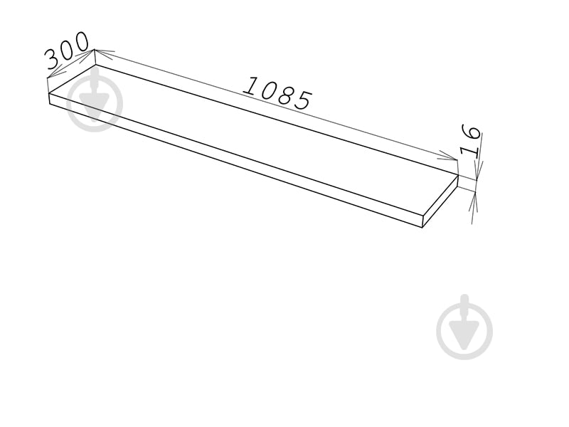 Полка DC Gina 1085x16 дуб тахо - фото 2
