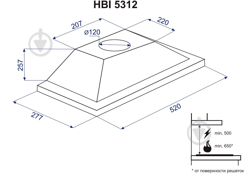 Витяжка Minola HBI 5312 BL LED 750 - фото 9