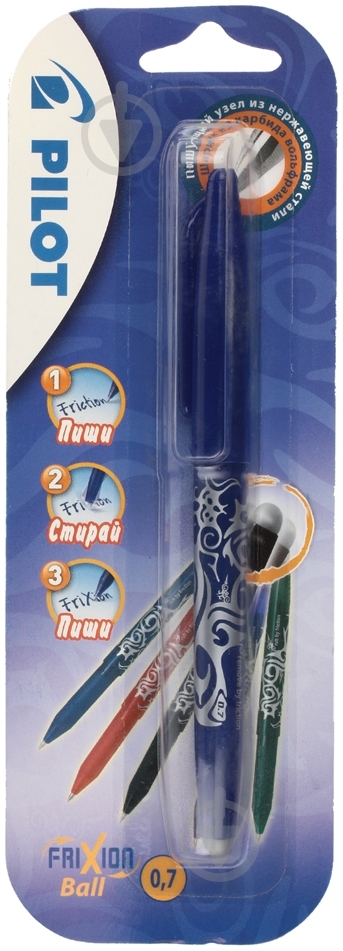 Ручка гелева Pilot FRIXION BL-FR-7-L синя - фото 3 Ручка гелева Pilot FRIXION BL-FR-7-L синя - фото 3