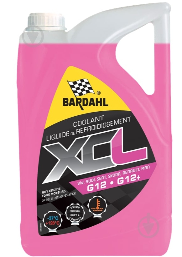 ᐉ Антифриз Bardahl XCL G12/G12+ -37°C G12+ готовый 5 л красный