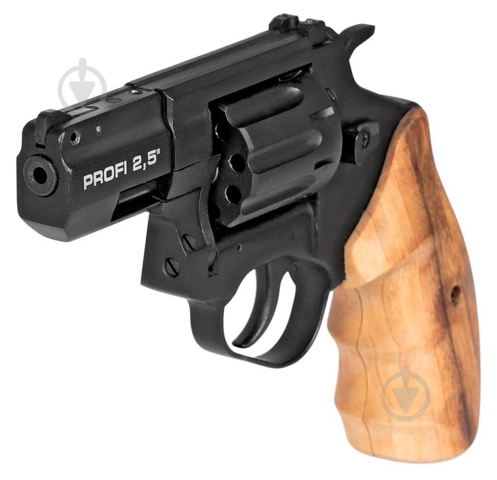 Револьвер Zbroia Флобера PROFI-2.5" (чорний / дерево) - фото 5 Револьвер Zbroia Флобера PROFI-2.5" (чорний / дерево) - фото 5