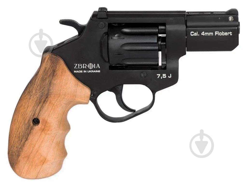Револьвер Zbroia Флобера PROFI-2.5" (чорний / дерево) - фото 2 Револьвер Zbroia Флобера PROFI-2.5" (чорний / дерево) - фото 2