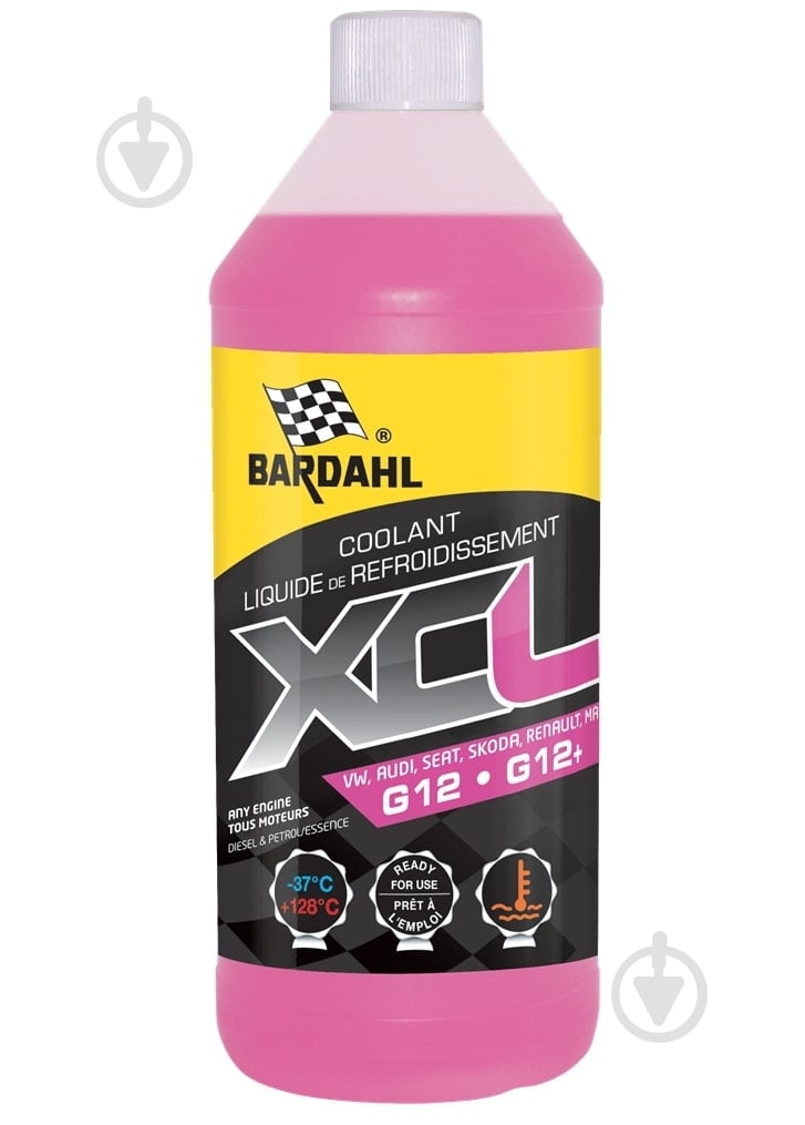 Антифриз Bardahl XCL G12/G12+ -37°C 8511 G12/12+ готовый 1 л красный (47261) - фото 1