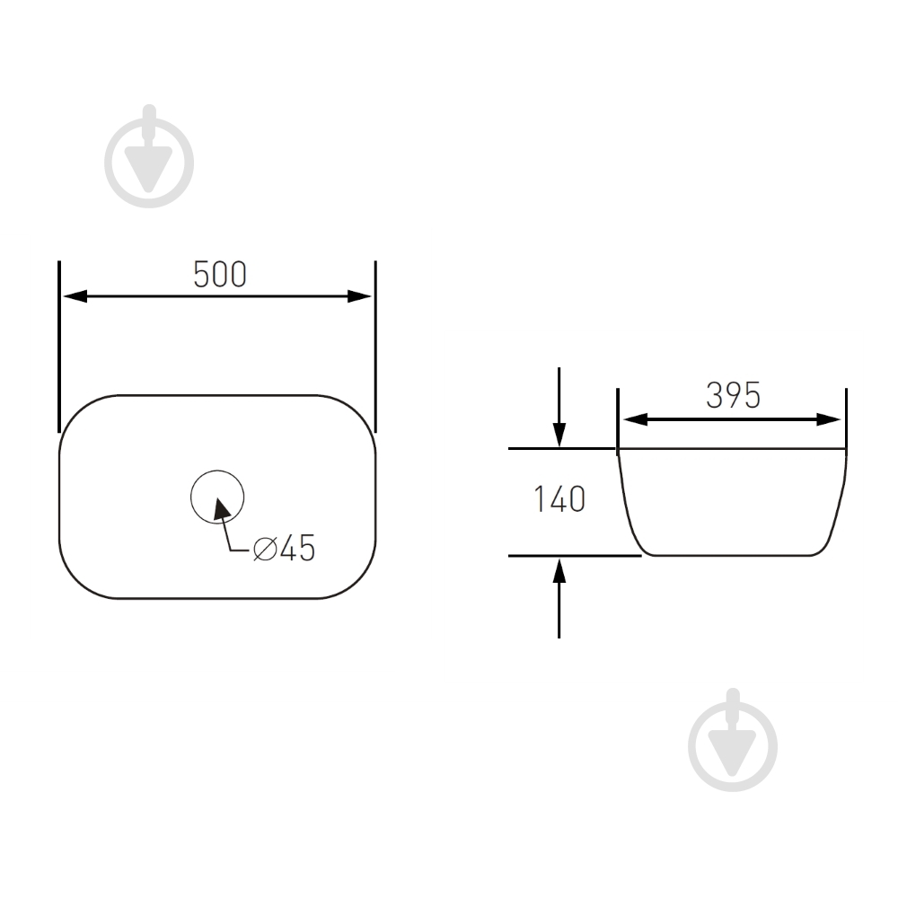 Умывальник Imprese I11050 - фото 2