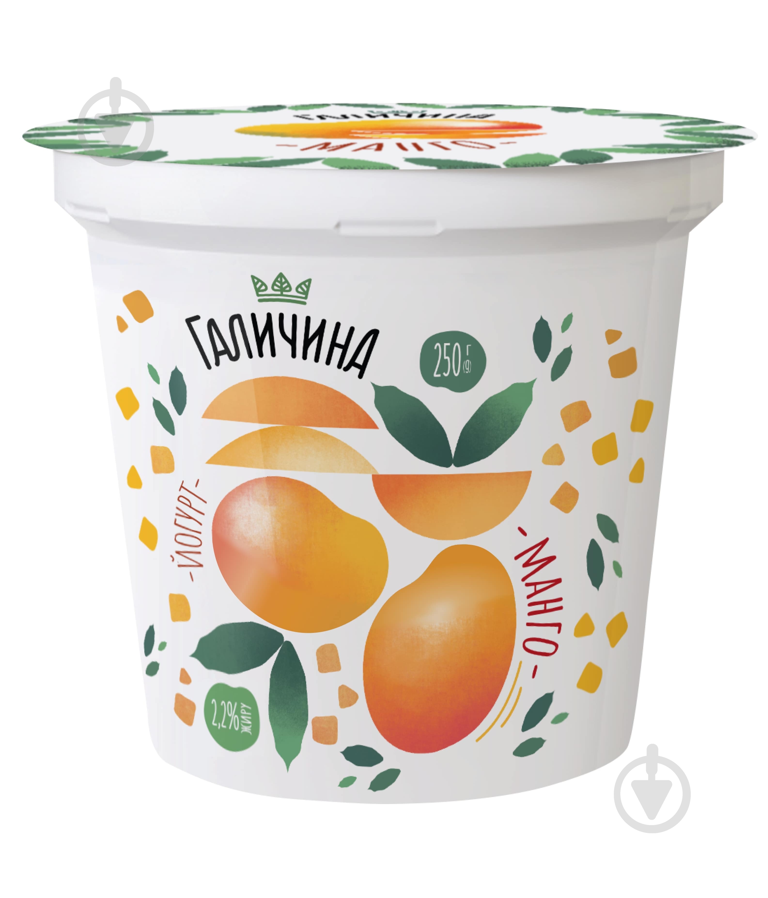 Йогурт Галичина Манго 2,2% 250 г - фото 1