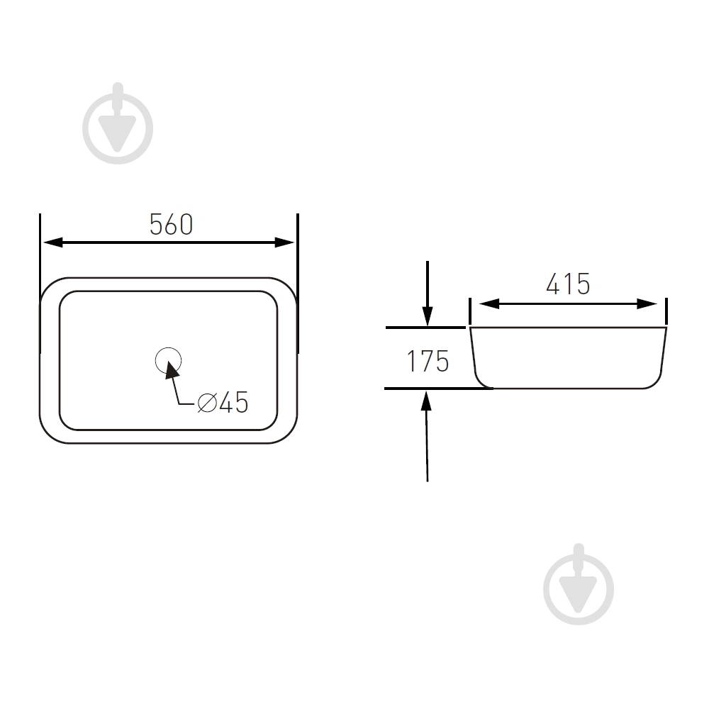 Умывальник Imprese I11056 - фото 2