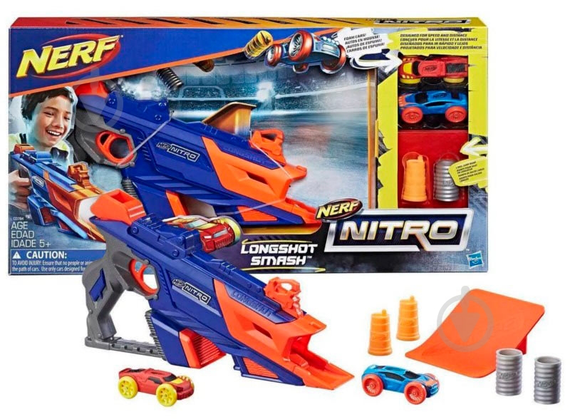 Бластер Hasbro Nerf Nitro Longshot Smash - фото 1