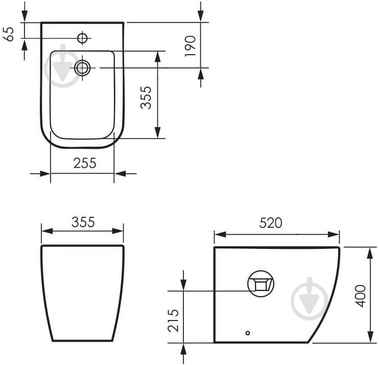 Біде підвісне Imprese Valtice i1106 - фото 3
