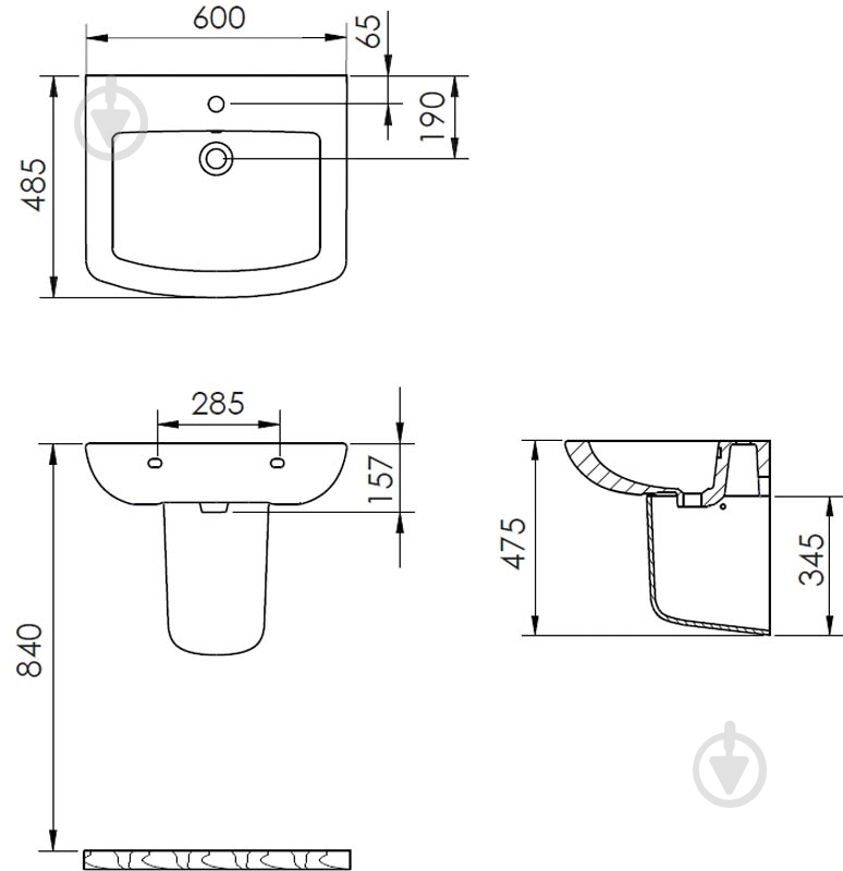 Умывальник Imprese Loreta i11029 - фото 2