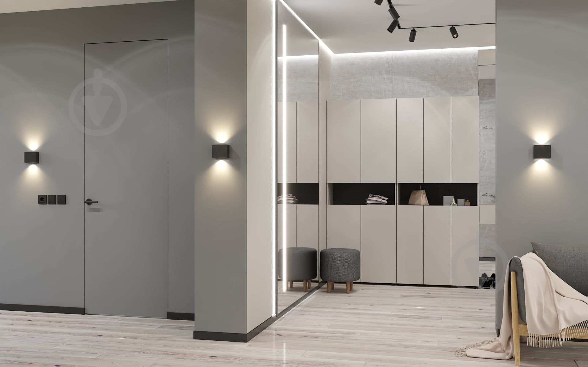 Шафа Metkas Home MB001 6д ЛДСП 2130х900х350 мм білий сніг / білий сніг - фото 7