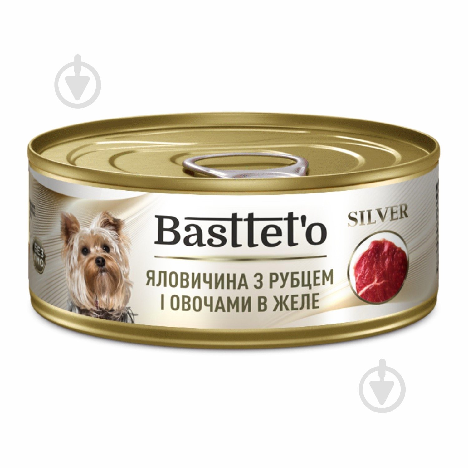Консерва для собак для всех пород Basttet`o Silver говядина с рубцом и овощами (в желе) 85 г - фото 1 Консерва для собак для всех пород Basttet`o Silver говядина с рубцом и овощами (в желе) 85 г - фото 1