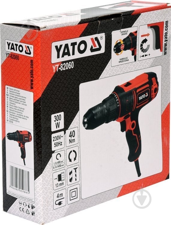Шуруповерт мережевий YATO YT-82060 - фото 3