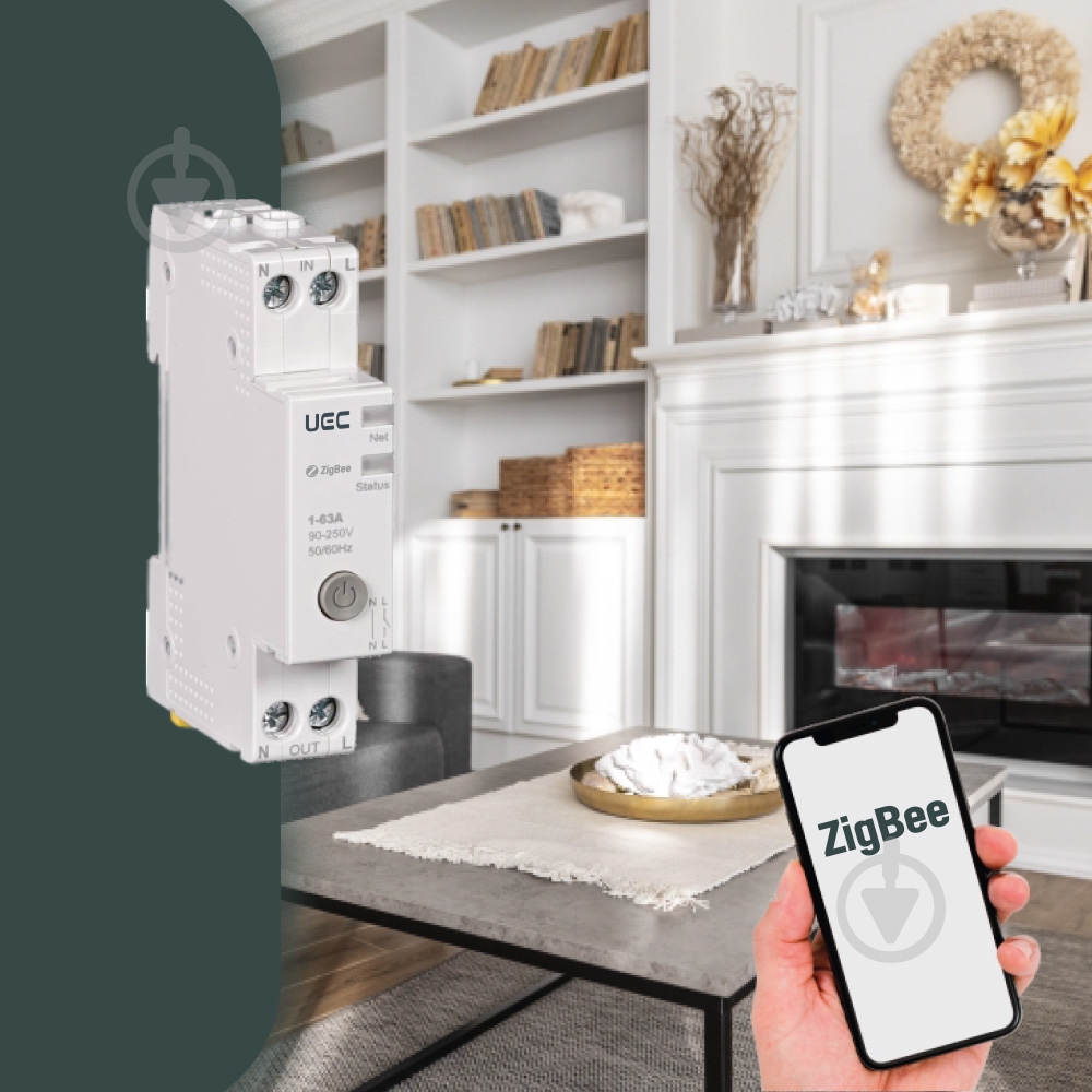 Умный выключатель UEC ZIGBEE SMART белый - фото 5