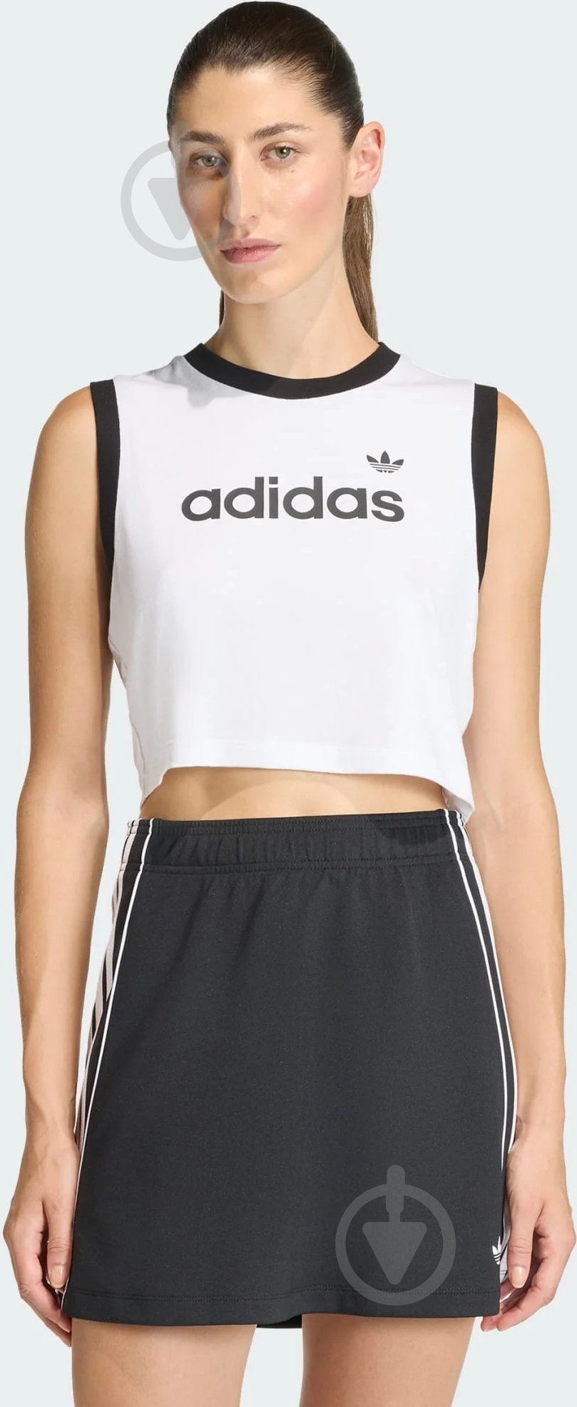 Топ Adidas LINEAR TANK WHITE/BLACK KC9008 р.M белый - фото 1 Топ Adidas LINEAR TANK WHITE/BLACK KC9008 р.M белый - фото 1