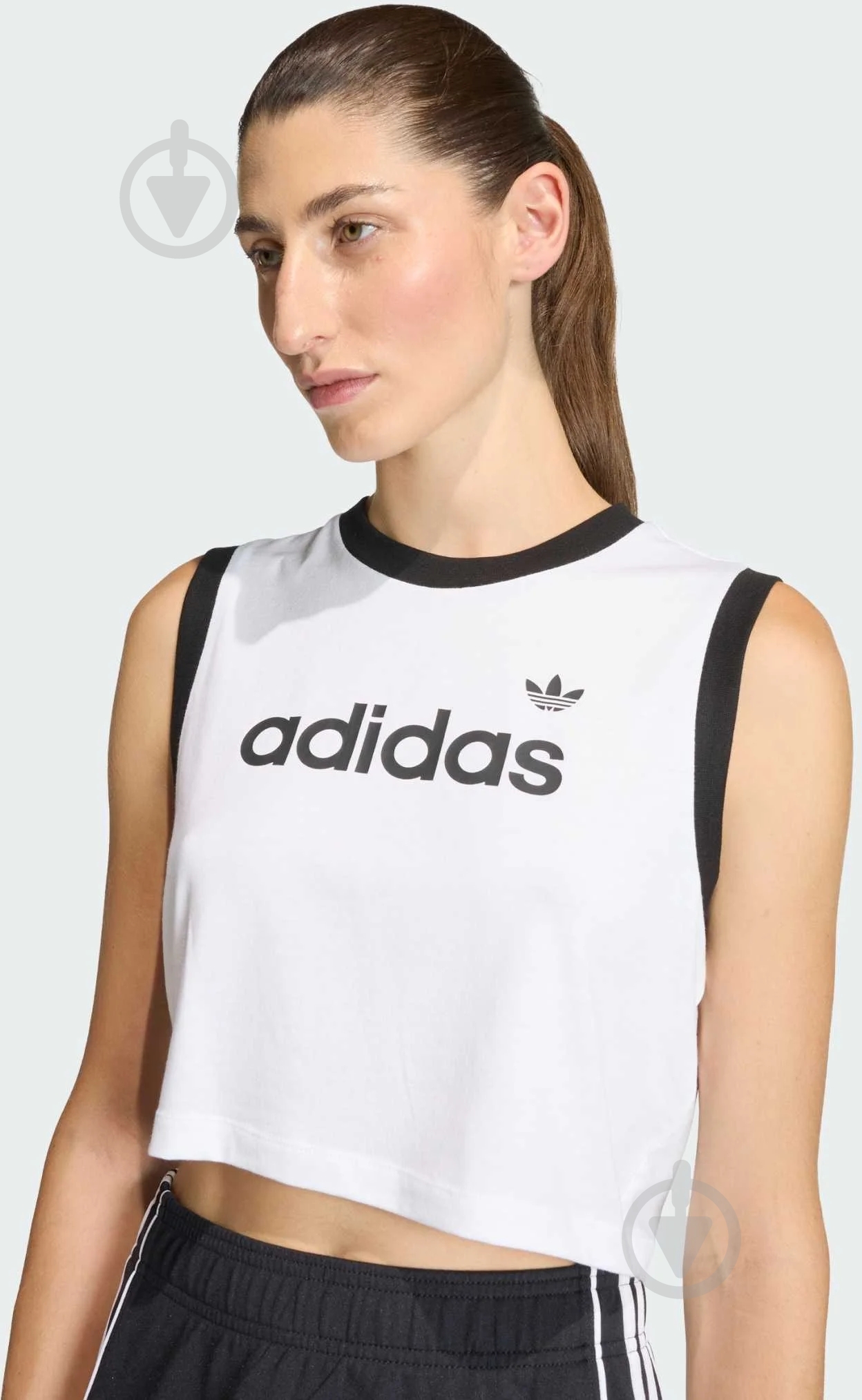 Топ Adidas LINEAR TANK WHITE/BLACK KC9008 р.M белый - фото 3 Топ Adidas LINEAR TANK WHITE/BLACK KC9008 р.M белый - фото 3