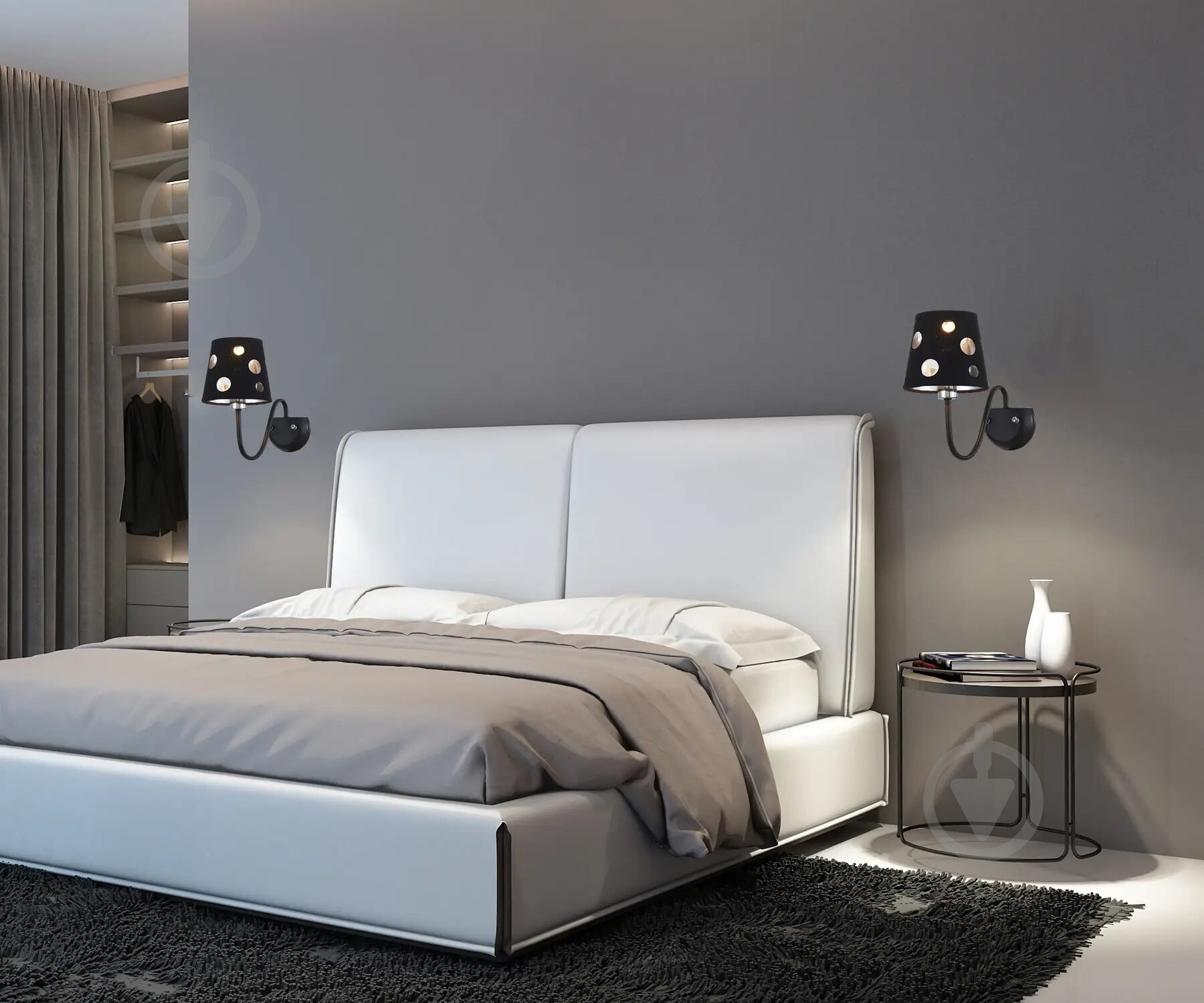 Бра Candellux BATLEY 1x60 Вт E14 черный 50401108 - фото 2