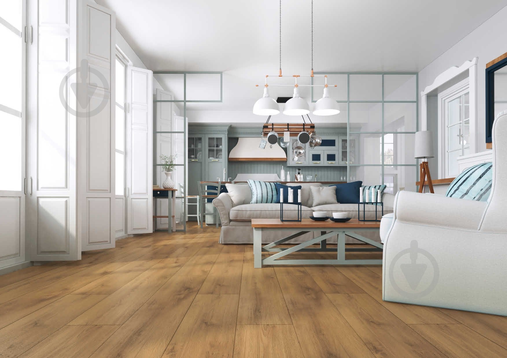 Ламинат King Floor Premium Line V4 KF225 дуб кембридж 32/АС4 8 мм (D4918) - фото 5