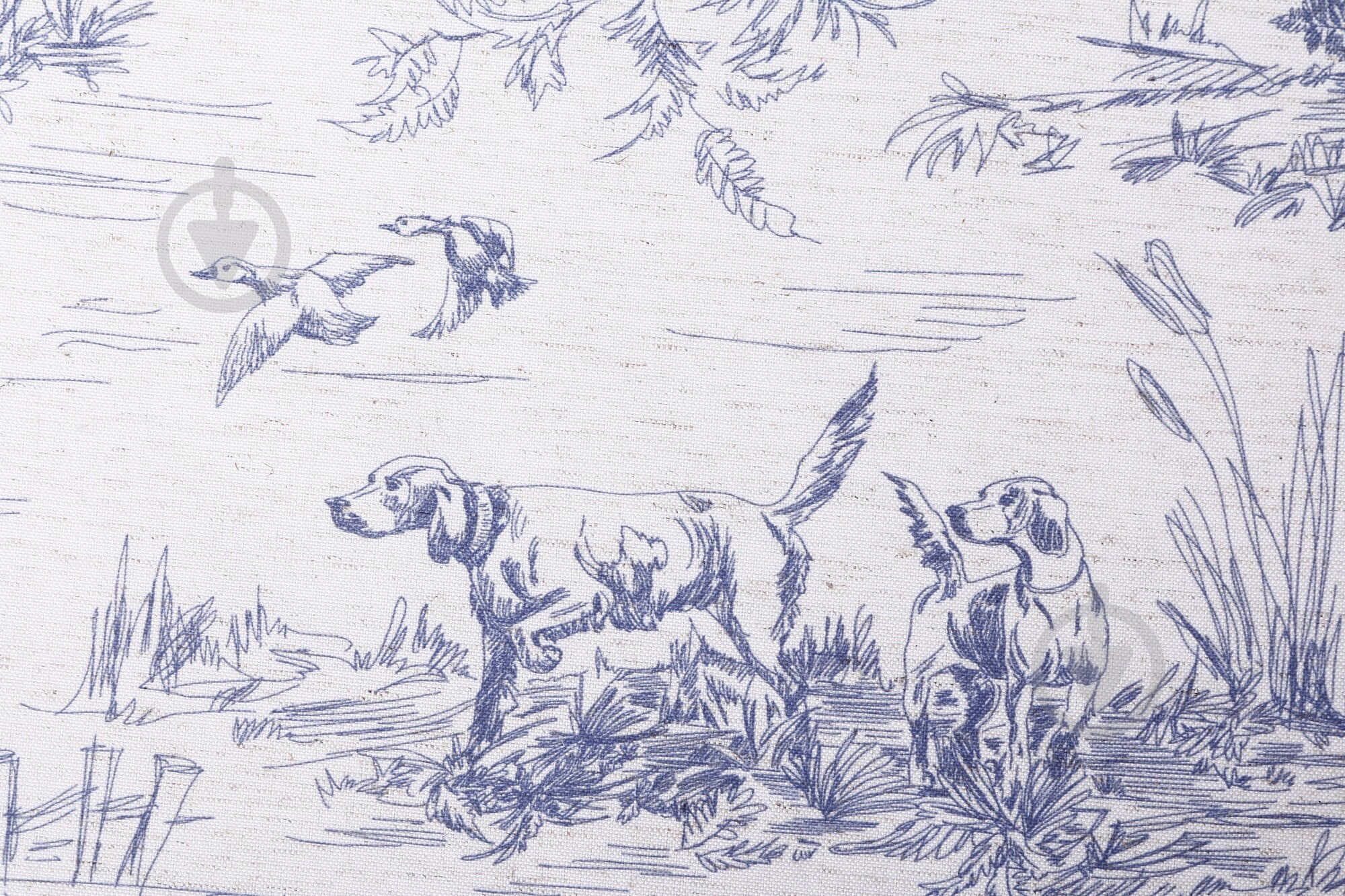 Скатертина Selena Ø 160 см білий із синім Luna - фото 2