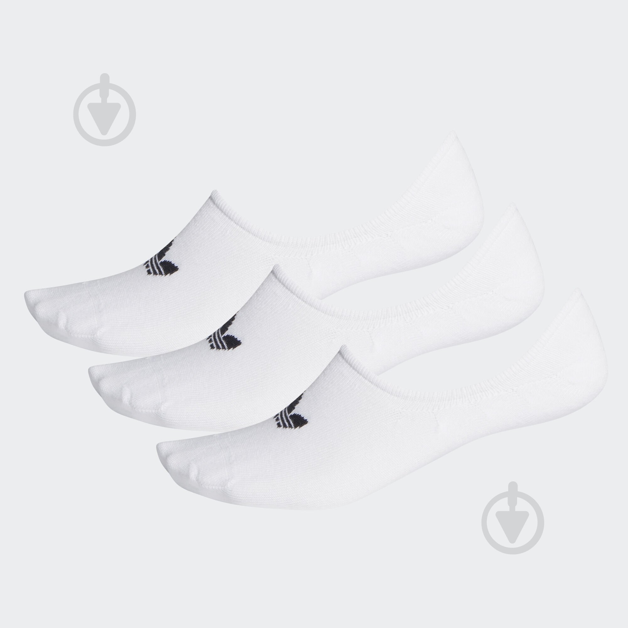 Носки Adidas FM0676 р.M белый 3 шт. - фото 1