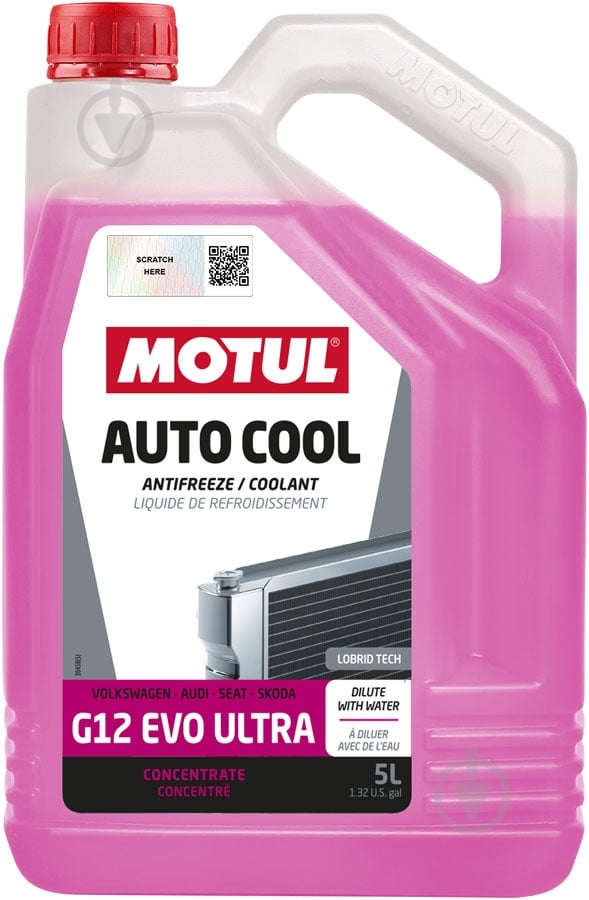 Антифриз Motul Auto Cool G12 Evo Ultra G12 від -50 до +162 концентрат 5 л рожевий (112644) - фото 1 Антифриз Motul Auto Cool G12 Evo Ultra G12 від -50 до +162 концентрат 5 л рожевий (112644) - фото 1