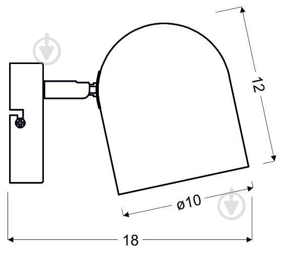 Бра Candellux AZURO 1x40 Вт E27 белый 91-63243 - фото 2