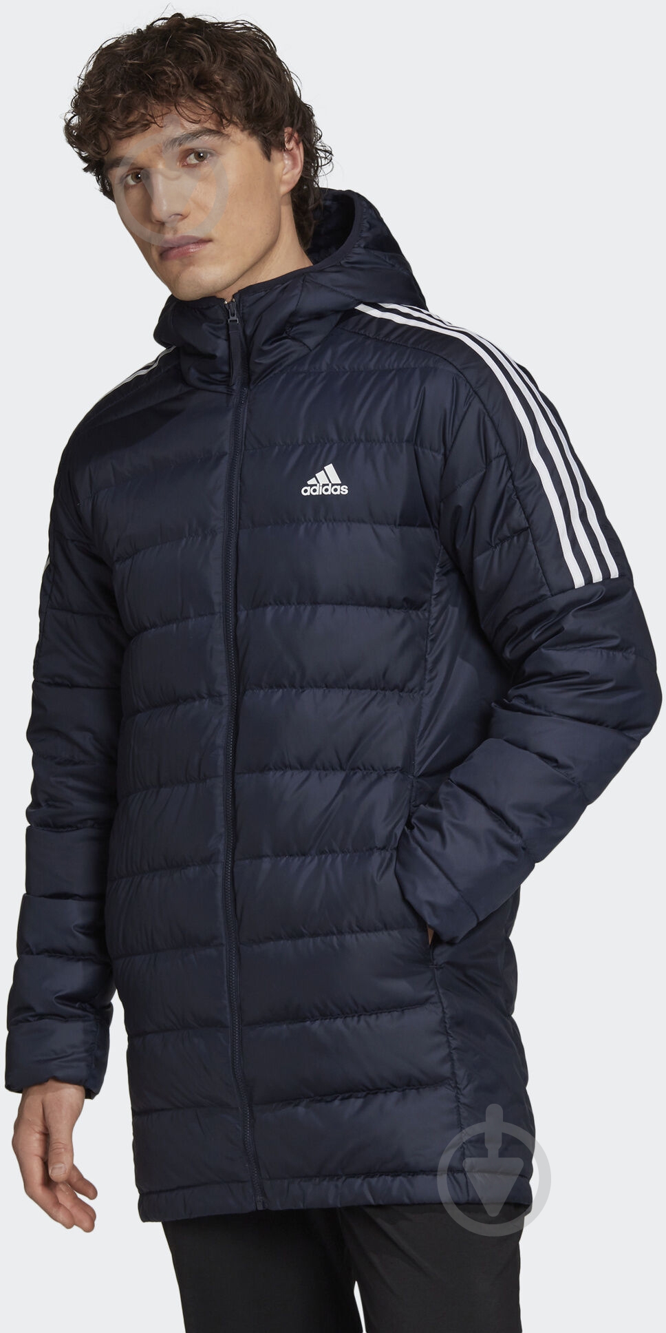 Куртка-парка чоловіча зимова Adidas ESS DOWN PARKA GH4605 р.XL чорна - фото 3 Куртка-парка чоловіча зимова Adidas ESS DOWN PARKA GH4605 р.XL чорна - фото 3