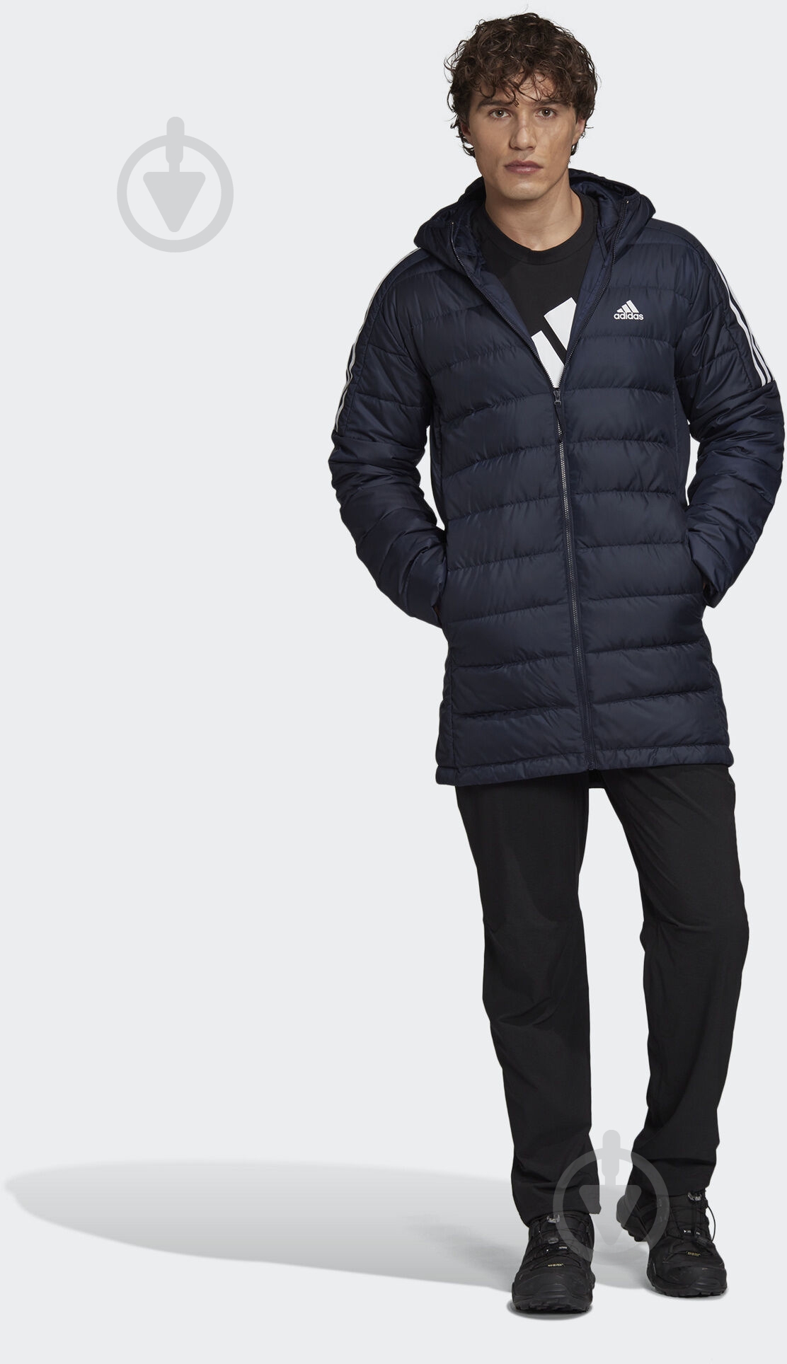 Куртка-парка чоловіча зимова Adidas ESS DOWN PARKA GH4605 р.XL чорна - фото 7 Куртка-парка чоловіча зимова Adidas ESS DOWN PARKA GH4605 р.XL чорна - фото 7