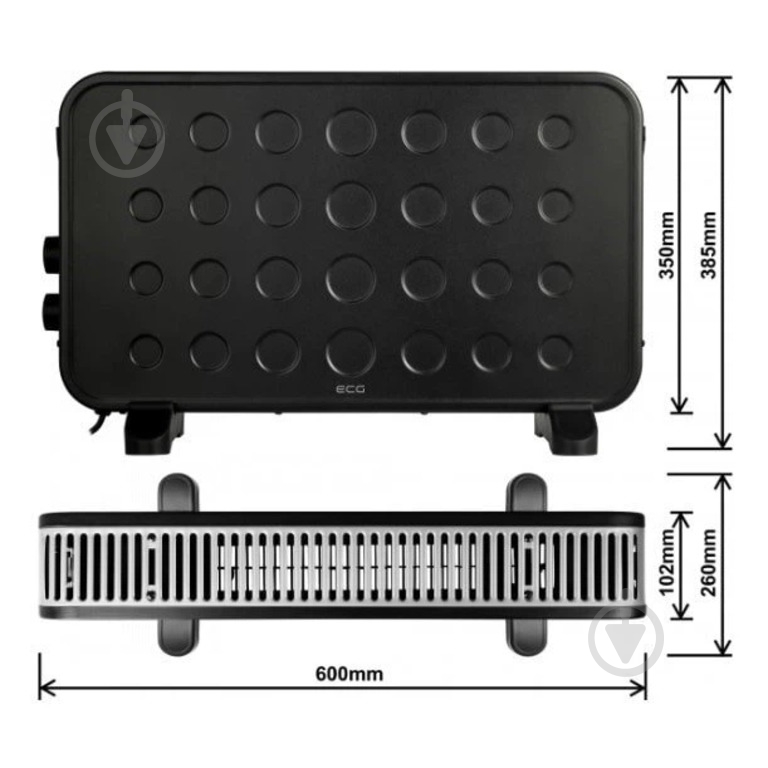 Конвектор электрический ECG TK 2070 Black - фото 2 Конвектор электрический ECG TK 2070 Black - фото 2