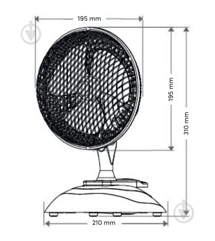 Вентилятор Volteno настільний VO0658 з затискачем - фото 4