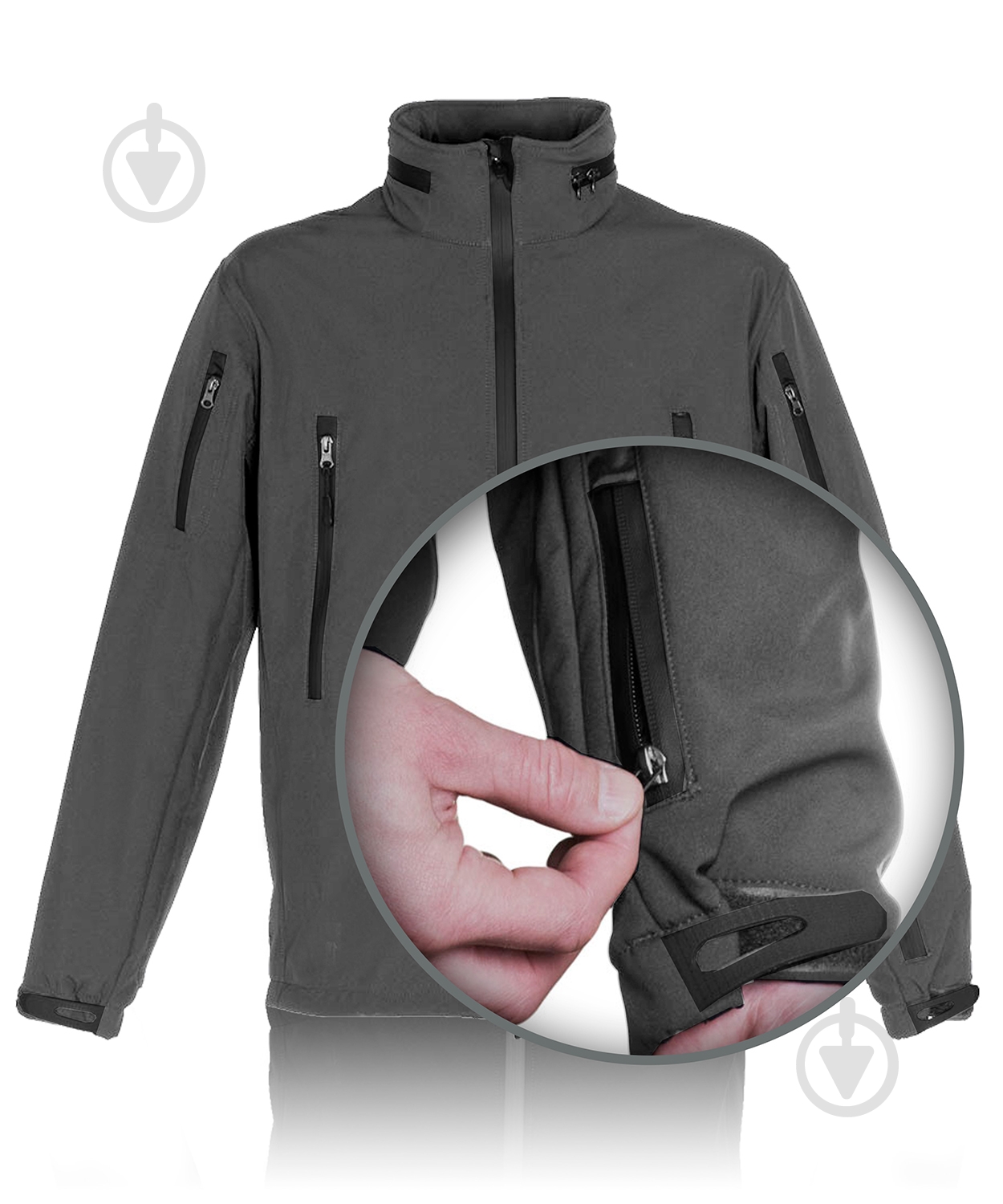 Куртка мужская демисезонная TORNADO Софтшел 42178-52-3 р.L серая - фото 10 Куртка мужская демисезонная TORNADO Софтшел 42178-52-3 р.L серая - фото 10