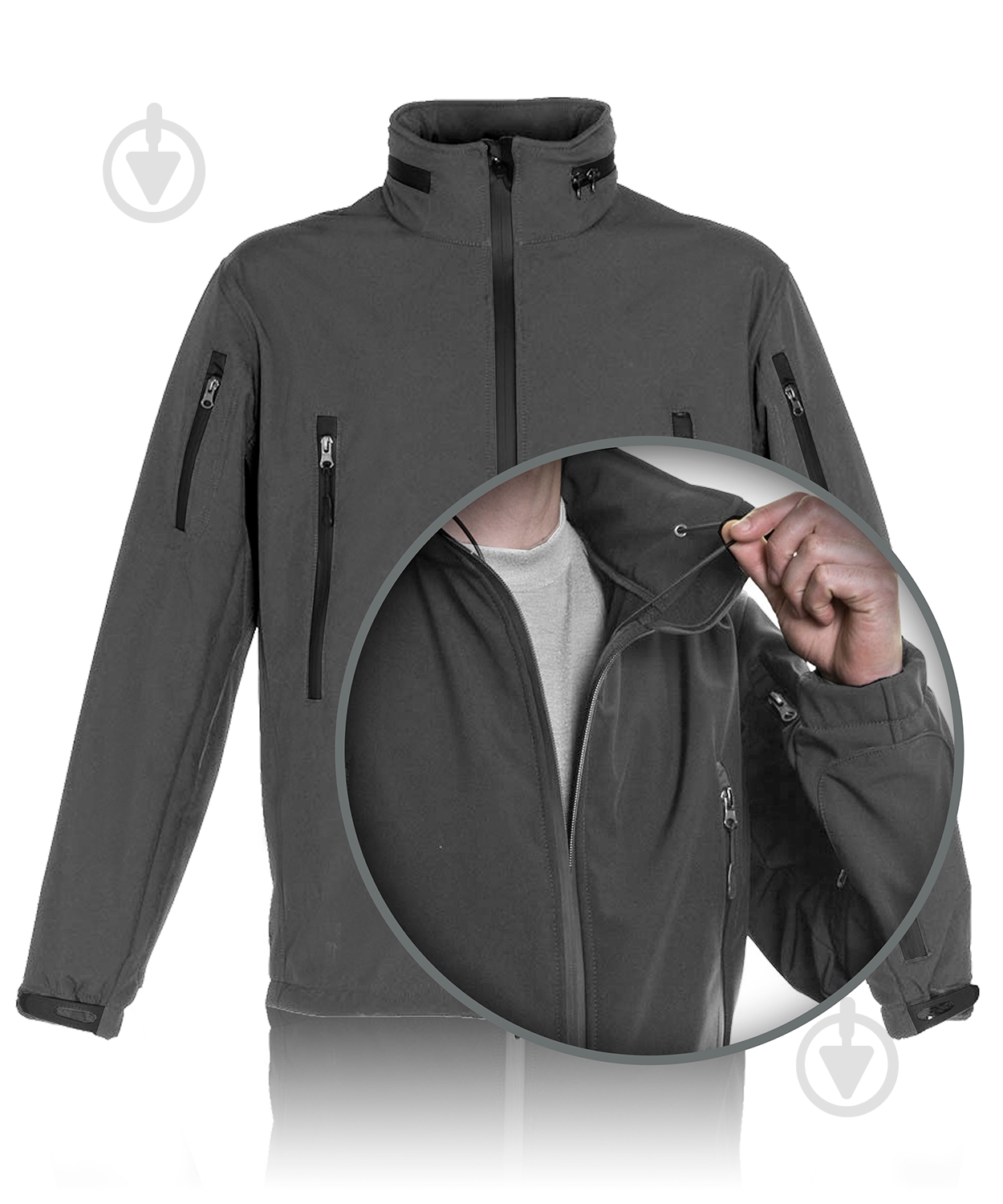 Куртка мужская демисезонная TORNADO Софтшел 42178-52-3 р.L серая - фото 11 Куртка мужская демисезонная TORNADO Софтшел 42178-52-3 р.L серая - фото 11