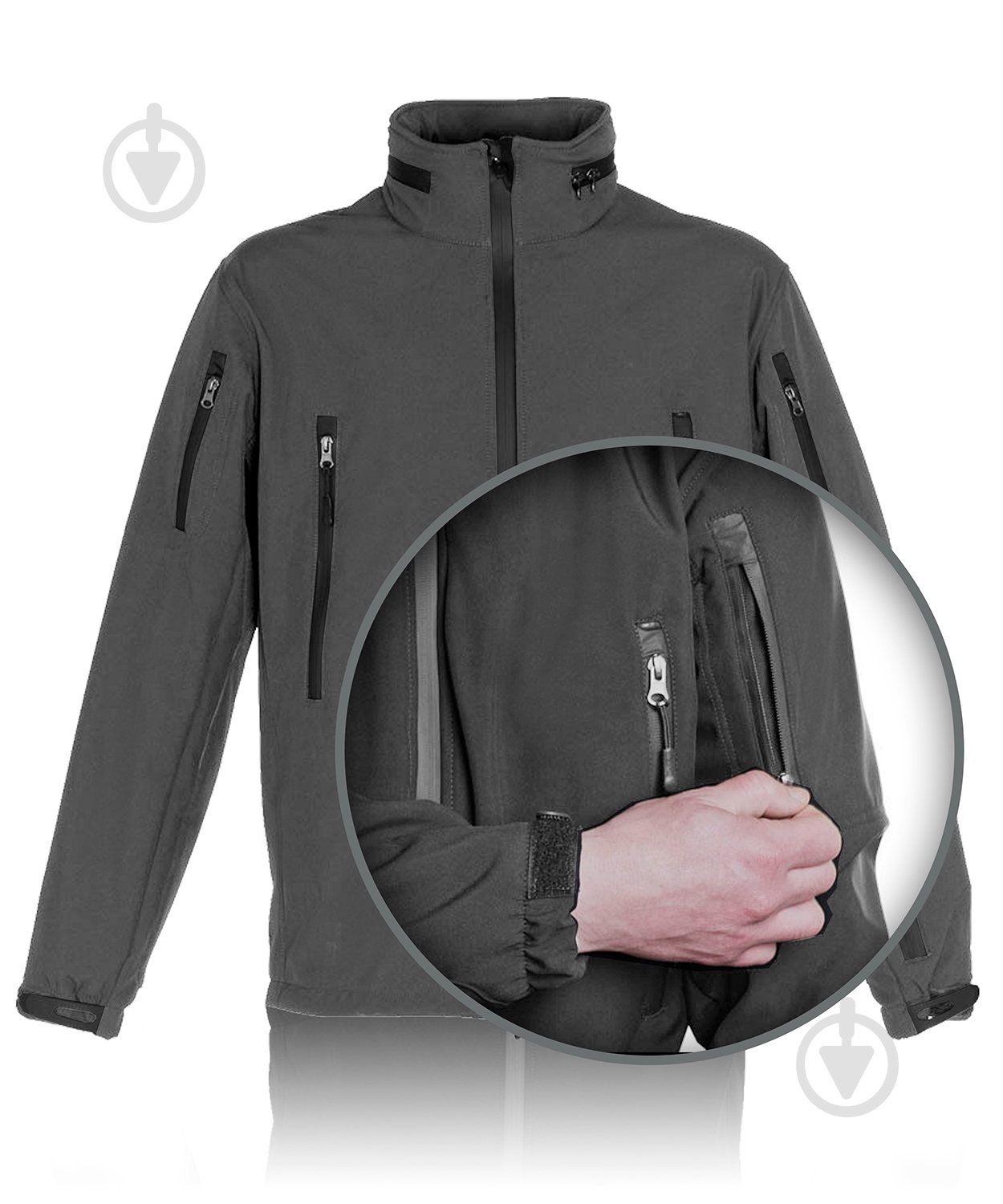 Куртка мужская демисезонная TORNADO Софтшел 42178-52-3 р.L серая - фото 13 Куртка мужская демисезонная TORNADO Софтшел 42178-52-3 р.L серая - фото 13