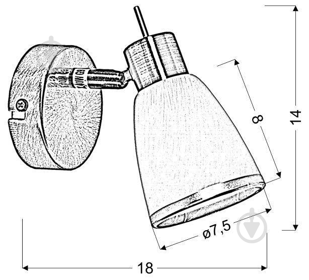 Бра Candellux REGENT 1x40 Вт G9 латунь/белый 91-70012 - фото 2