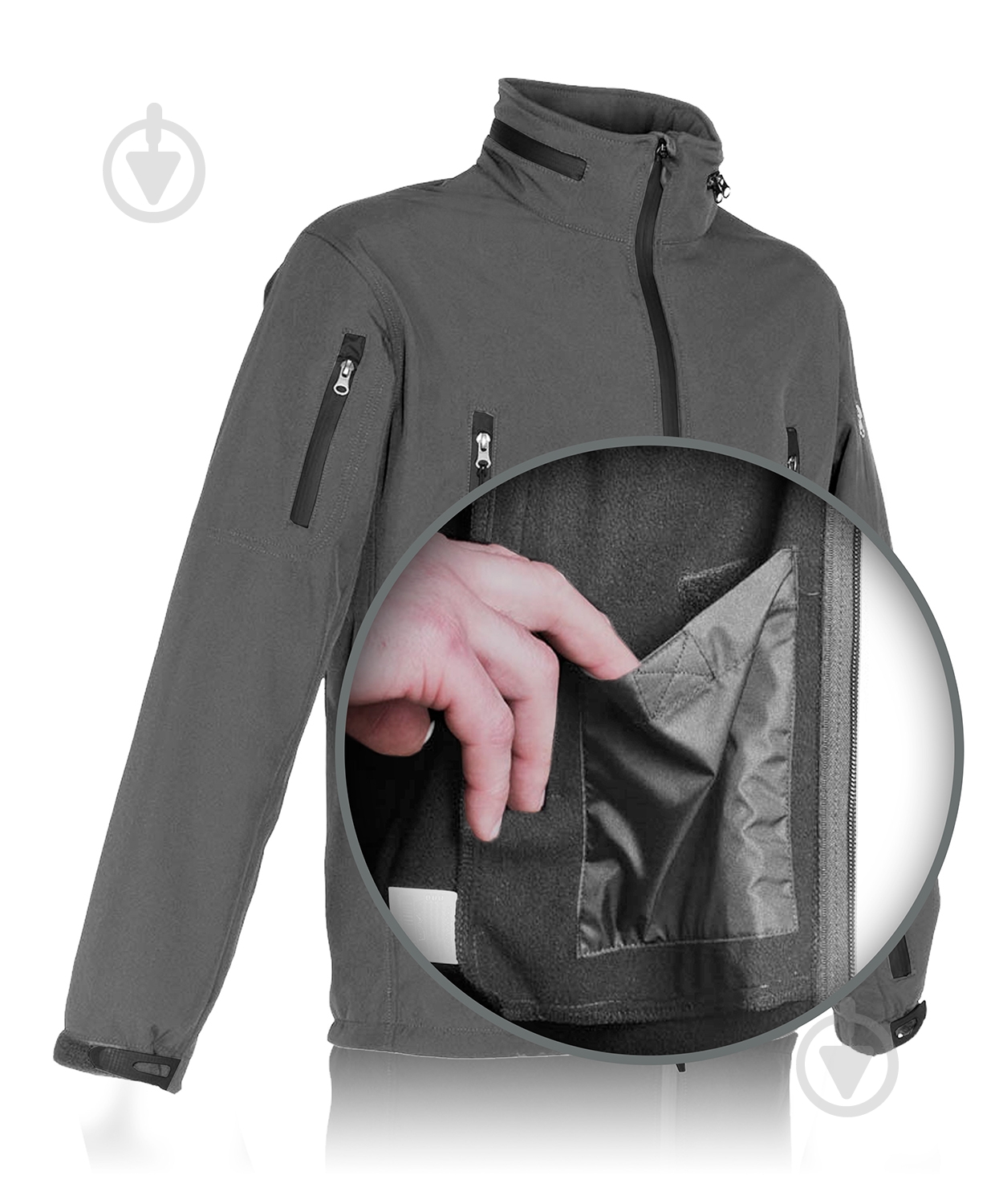 Куртка мужская демисезонная TORNADO Софтшел 42178-60-3 р.XXL серая - фото 3