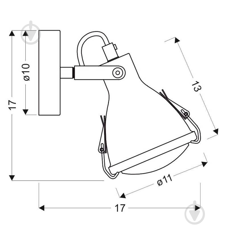 Бра Candellux CRODO 1xE14 серый 91-71101 - фото 4