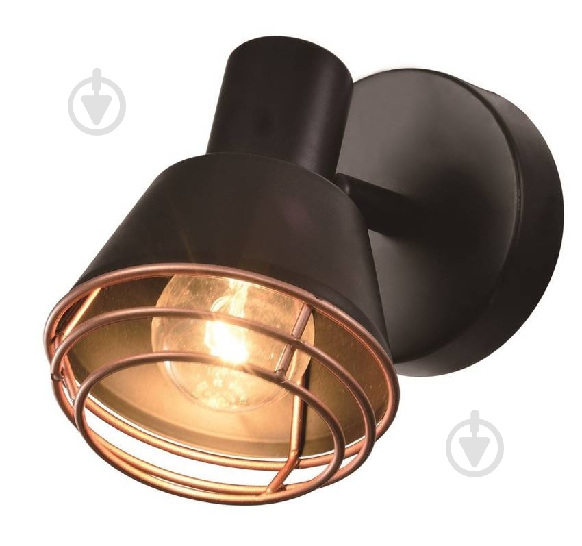 Бра Candellux Neria 1x40 Вт E14 черный/медь 91-81384 - фото 1