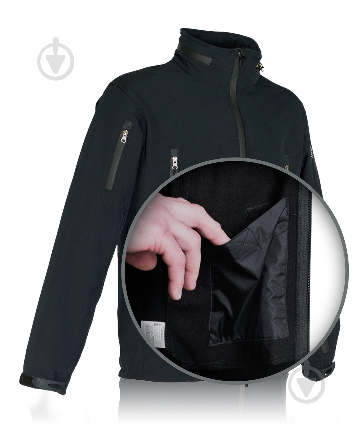 Куртка мужская демисезонная TORNADO Софтшел 42174-56-5 р.XL темно-синяя - фото 10