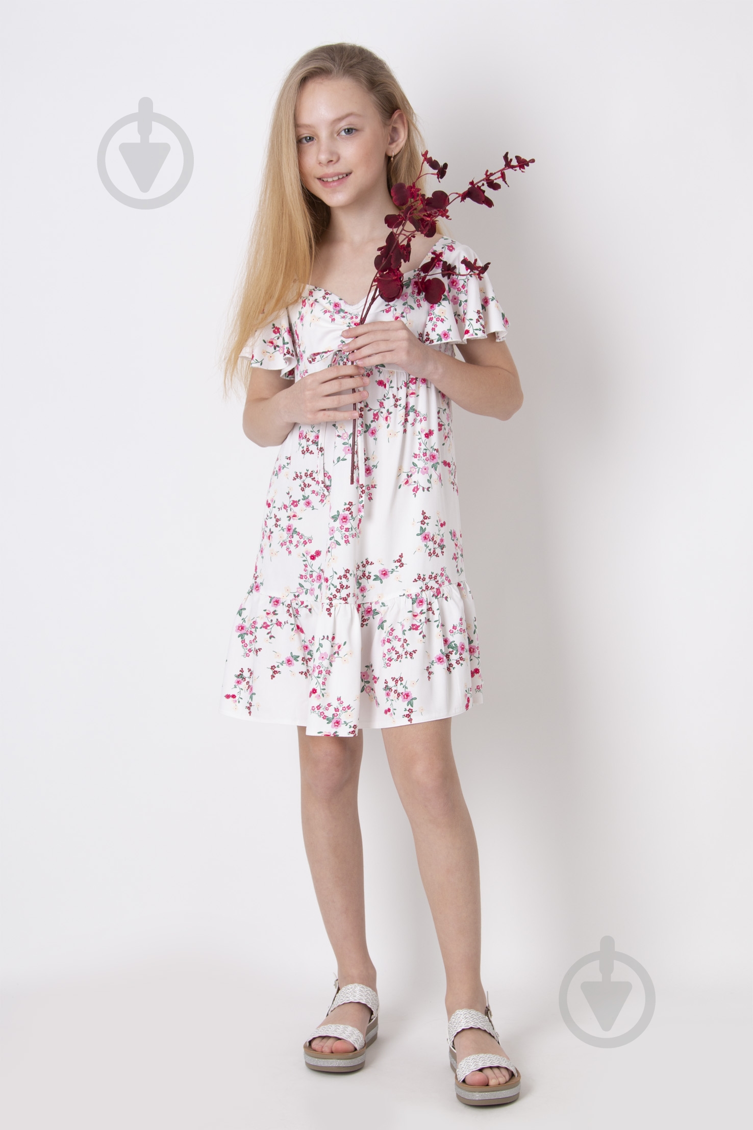 Платье Mevis 02 р.116 молочный - фото 1