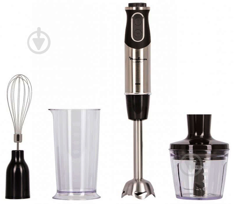 Блендер погружной Moulinex QUICKCHEF DD653832 нержавеющая сталь с черным - фото 1