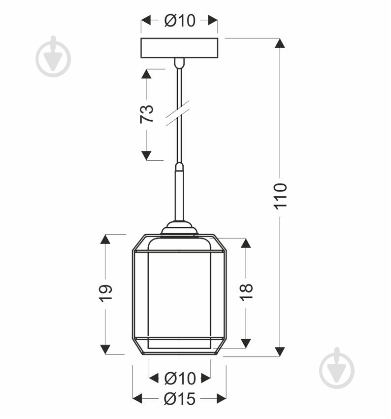 Люстра подвесная Candellux Jonera 1x40 Вт E27 черный/дымчатый 31-08428 - фото 6