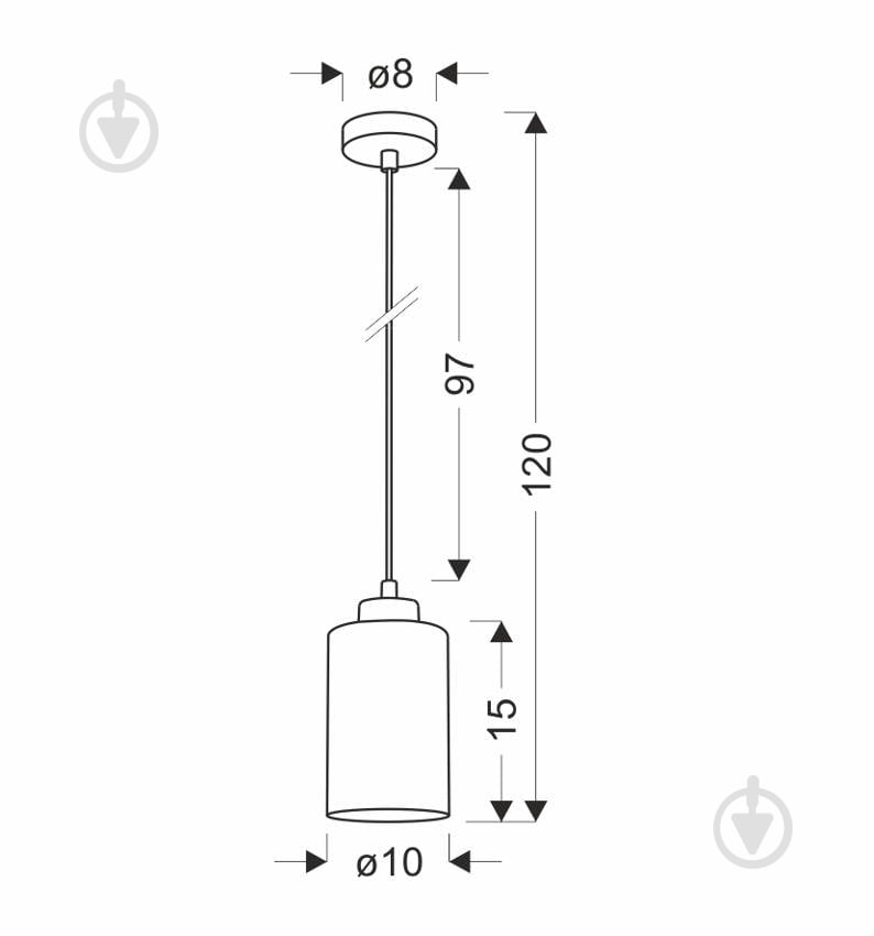Люстра подвесная Candellux Aspra 1x60 Вт Е27 черный/янтарный 31-16256 - фото 4