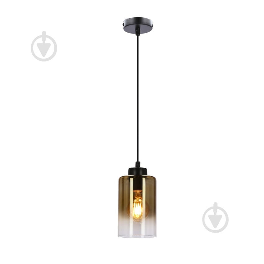 Люстра подвесная Candellux Aspra 1x60 Вт Е27 черный/янтарный 31-16256 - фото 1