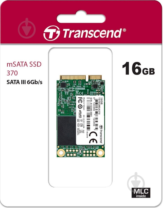 SSD-накопитель Transcend 16GB Mini-SATA SATA MLC (TS16GMSA370) - фото 2