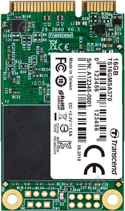 SSD-накопитель Transcend 16GB Mini-SATA SATA MLC (TS16GMSA370) - фото 1