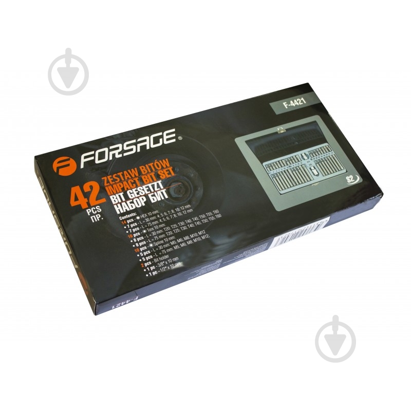 Набор бит Forsage с битодержателями 42 шт. F-4421 - фото 3 Набор бит Forsage с битодержателями 42 шт. F-4421 - фото 3