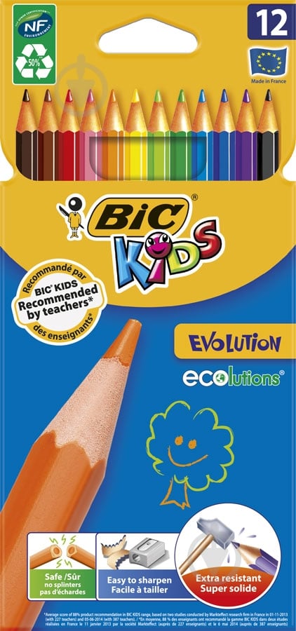Олівці кольорові Evolution BIC - фото 1
