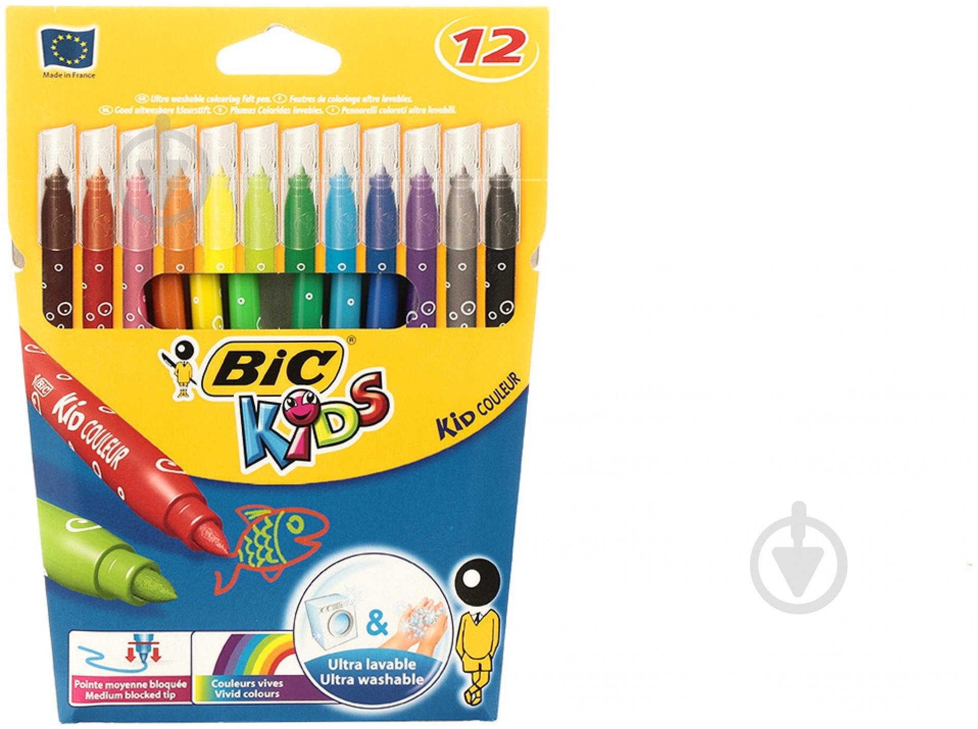 Фломастери Kid couleur 12 шт 841798 BIC - фото 1